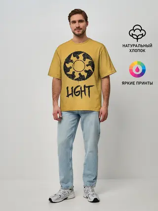 Мужская футболка оверсайз / Emblems Light