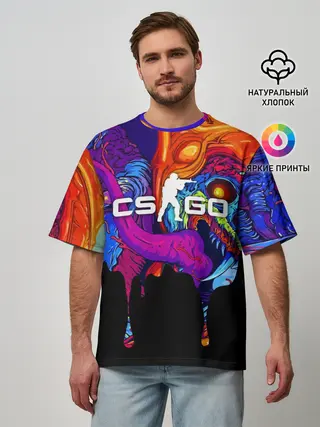 Мужская футболка оверсайз / CS GO HYPER BEAST