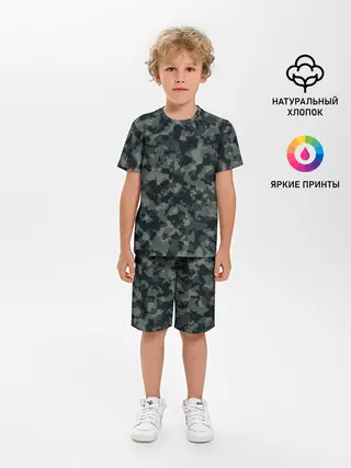Детская пижама с шортами / Камуфляж