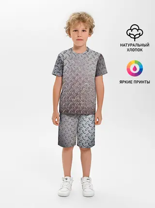 Детская пижама с шортами / Стальной костюм