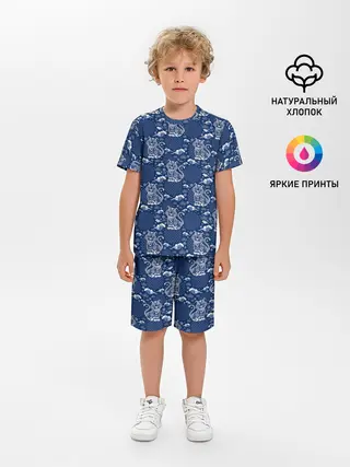 Детская пижама с шортами / Тигры паттерн