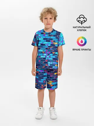 Детская пижама с шортами / Кирпичики.