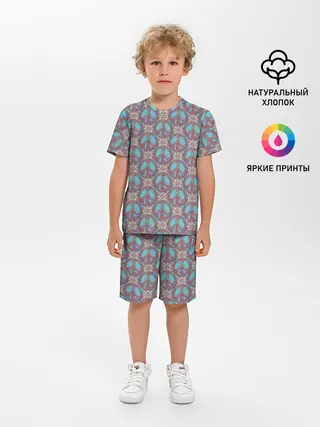 Детская пижама с шортами / Символы хиппи