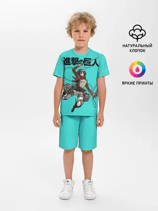 Детская пижама с шортами / Микаса Аккерман