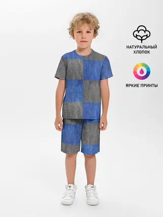Детская пижама с шортами / Denim Patchwork