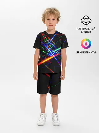 Детская пижама с шортами / ФРАКТАЛЬНЫЕ ИСКРЫ