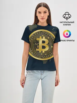 Женская базовая футболка / БИТКОИН | BITCOIN