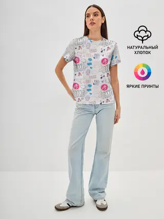 Женская базовая футболка / Граффити