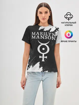 Женская базовая футболка / MARILYN MANSON / М. МЭНСОН