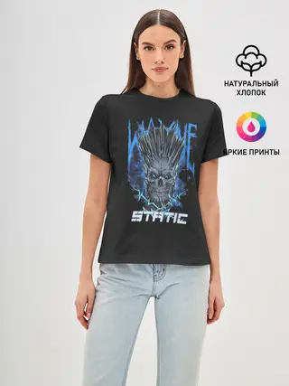 Женская базовая футболка / Static Wayne