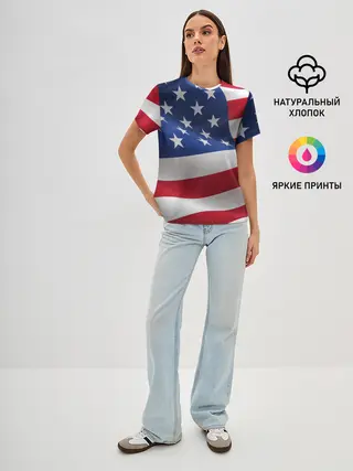 Женская базовая футболка / USA