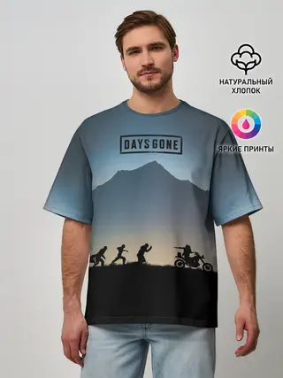 Мужская футболка оверсайз / Days Gone