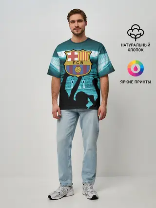Мужская футболка оверсайз / Barcelona