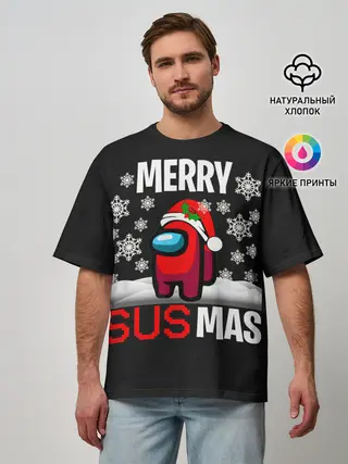 Мужская футболка оверсайз / Merry Sus Mas