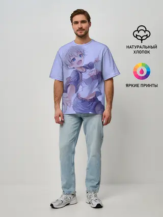 Мужская футболка оверсайз / Хана Удзаки