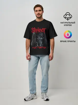 Мужская футболка оверсайз / MICK THOMPSON | SLIPKNOT | СЛИПКНОТ