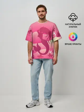 Мужская футболка оверсайз / Русалка