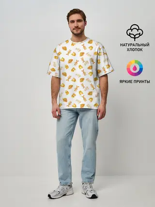 Мужская футболка оверсайз / Baked Goods Kowalski Pattern