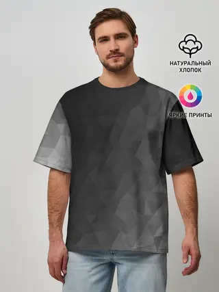 Мужская футболка оверсайз / Dark abstraction