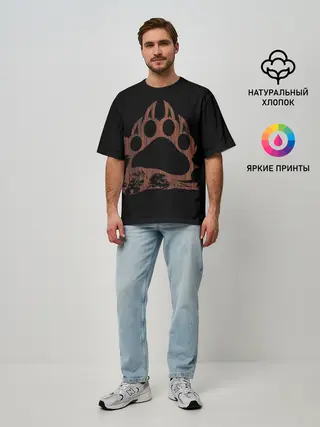 Мужская футболка оверсайз / Wolf Wood Style