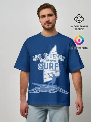 Мужская футболка оверсайз / Surf