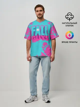Мужская футболка оверсайз / Fall Guys: Ultimate Knockout