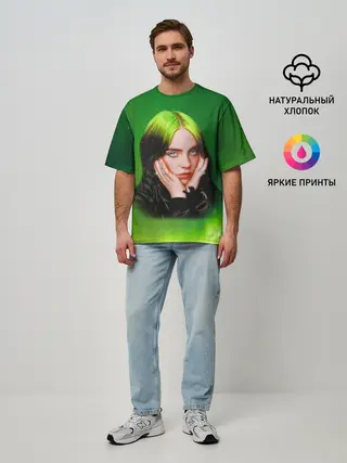 Мужская футболка оверсайз / Billie Eilish | Билли Айлиш