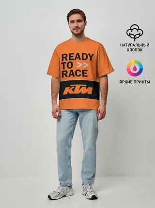 Мужская футболка оверсайз / KTM | READY TO RACE
