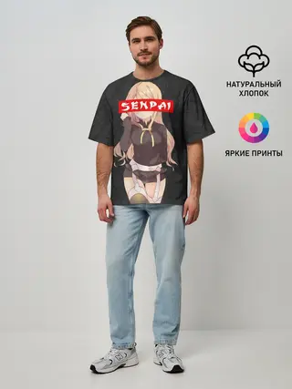 Мужская футболка оверсайз / SENPAI