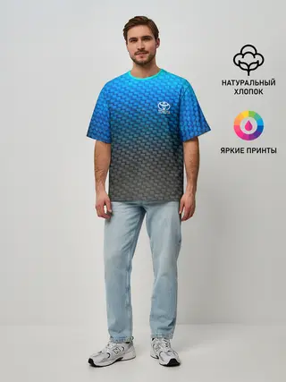 Мужская футболка оверсайз / TOYOTA COLLECTION CARBON