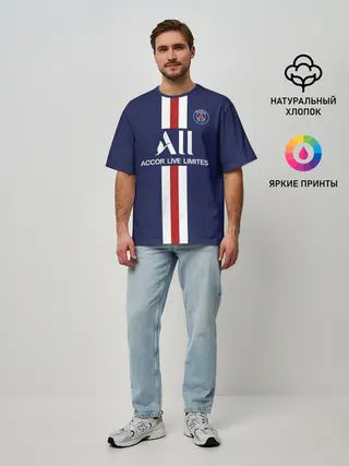 Мужская футболка оверсайз / Neymar Home 19-20