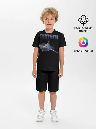 Детская пижама с шортами / Loot Shark Fortnite
