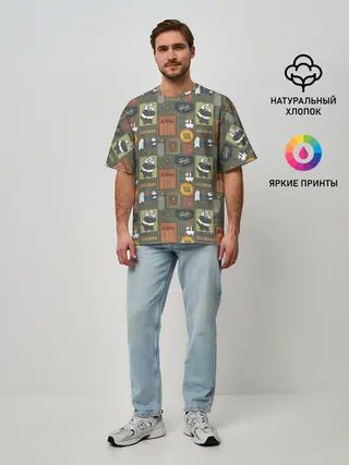 Мужская футболка оверсайз / Клевые медведи