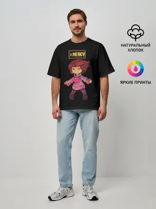 Мужская футболка оверсайз / UNDERTALE FRISK