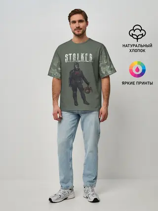 Мужская футболка оверсайз / S.T.A.L.K.E.R. | С.Т.А.Л.К.Е.Р