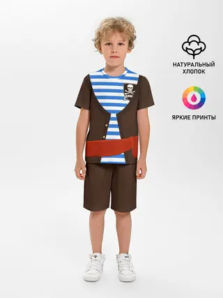 Детская пижама с шортами / Костюм пирата