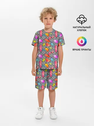 Детская пижама с шортами / Кристаллы