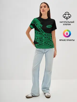Женская базовая футболка / Land Rover - Strokes