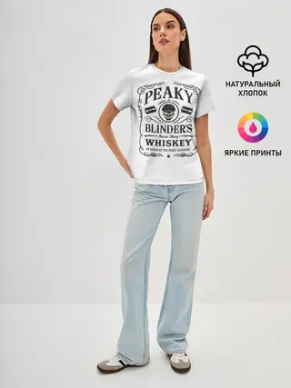 Женская базовая футболка / Острые Козырьки Whiskey