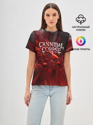 Женская базовая футболка / Blood Cannibal Corpse | Труп Каннибала