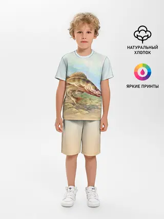 Детская пижама с шортами / Рыба