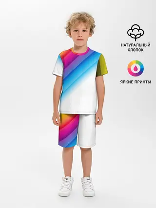 Детская пижама с шортами / РАДУЖНЫЕ ПОЛОСЫ | RAINBOW
