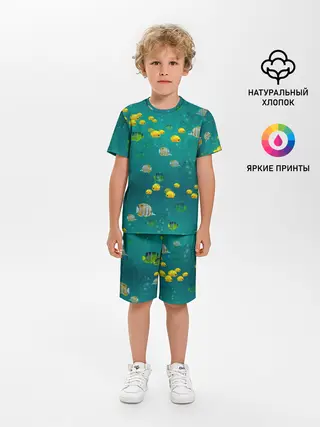 Детская пижама с шортами / Подводный мир. Рыбки
