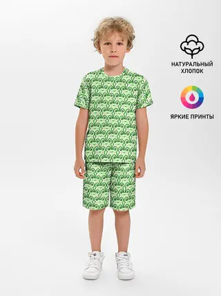 Детская пижама с шортами / милые лягушки