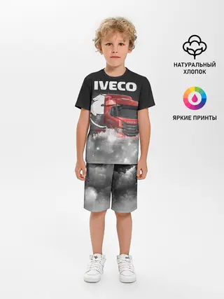 Детская пижама с шортами / Iveco truck