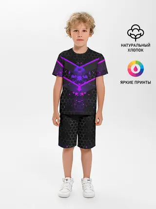 Детская пижама с шортами / Ултрофиолеовый угол 3D