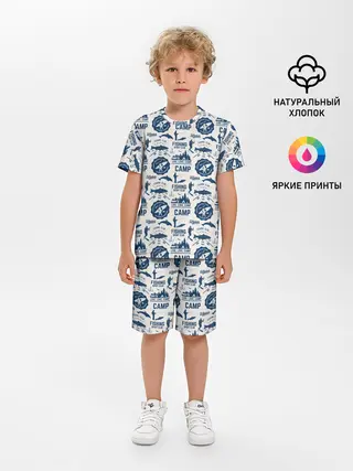 Детская пижама с шортами / Fishing Club