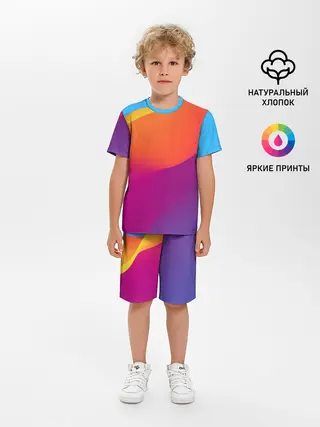 Детская пижама с шортами / ТЕКСТУРА ГРАДИЕНТА