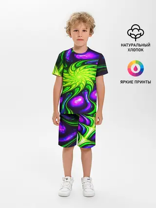 Детская пижама с шортами / NEON&ACID