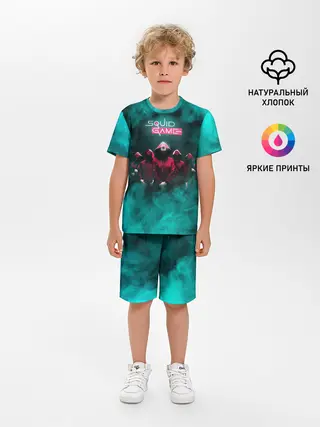 Детская пижама с шортами / СТРАЖА В МАСКАХ | ИГРА В КАЛЬМАРА